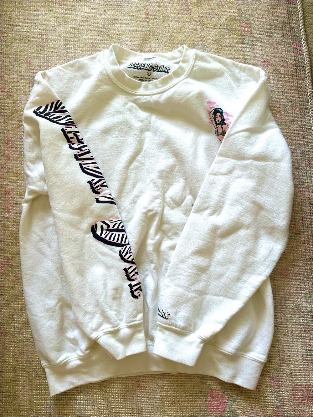 Deadly Doll White Graphic Crewneck